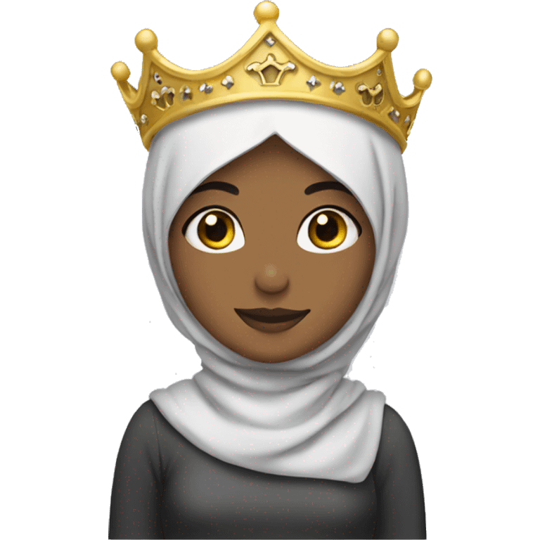 hijab girl with a crown  emoji