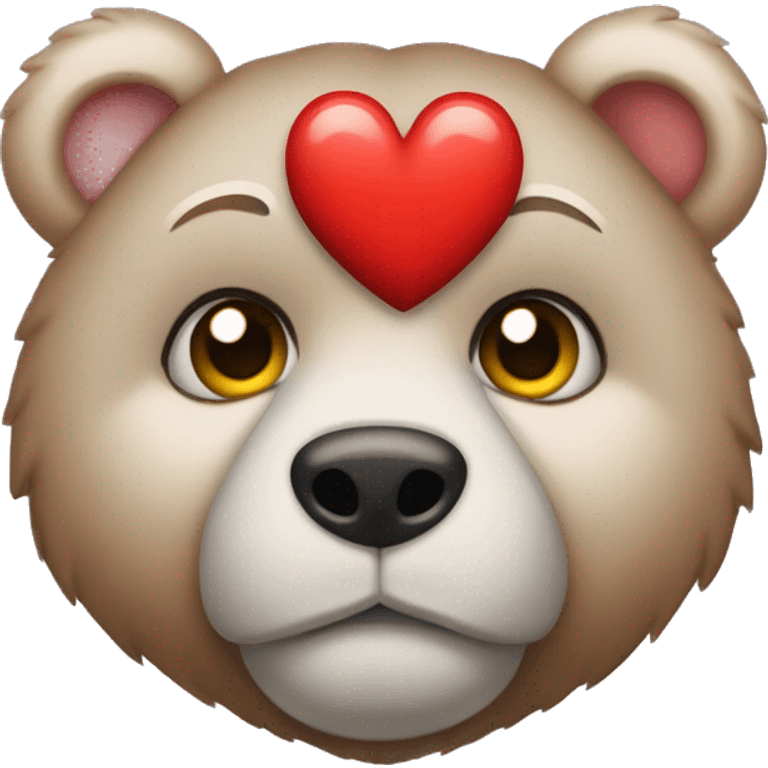 Oso con ojos de corazon emoji