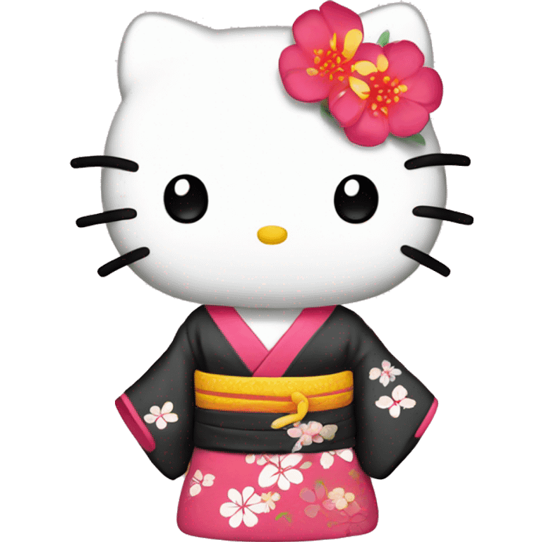 Hello kitty with kimono emoji