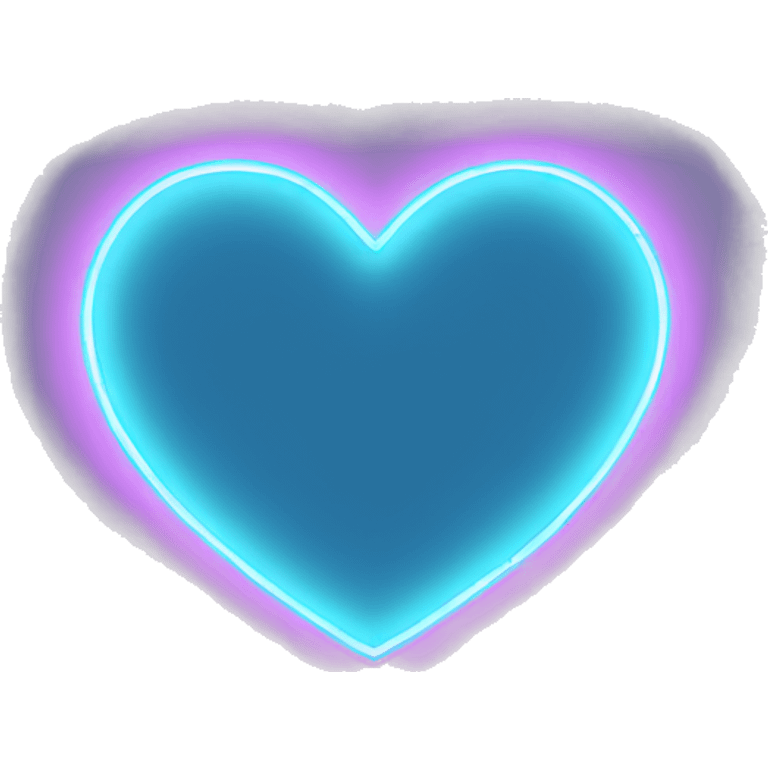 Neon light heart emoji