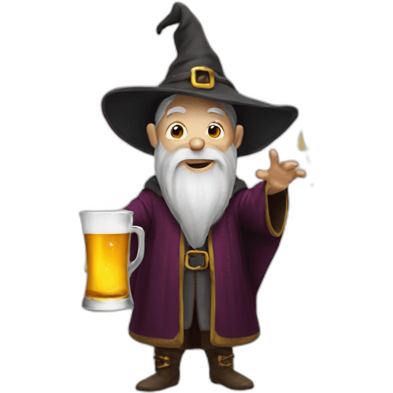 wizard getting drunk emoji