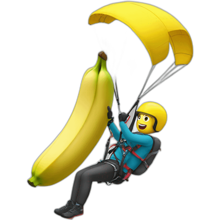 banana paragliding emoji