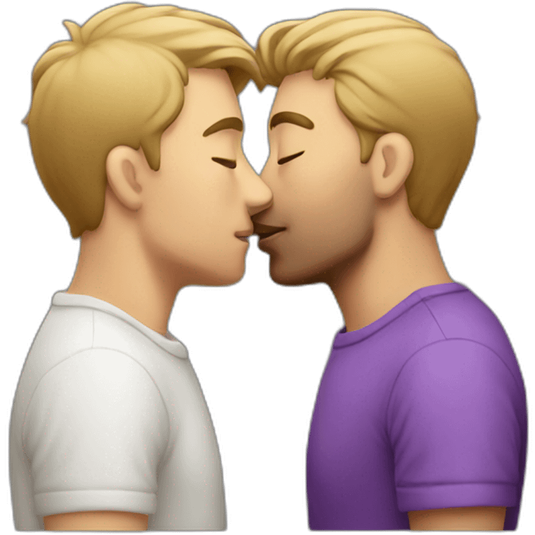 gay men kissing emoji