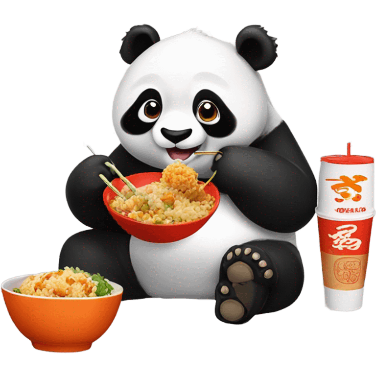 Panda eating Panda Express  emoji