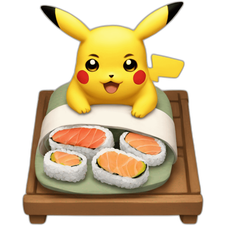 pikachu-sleep-sushi emoji