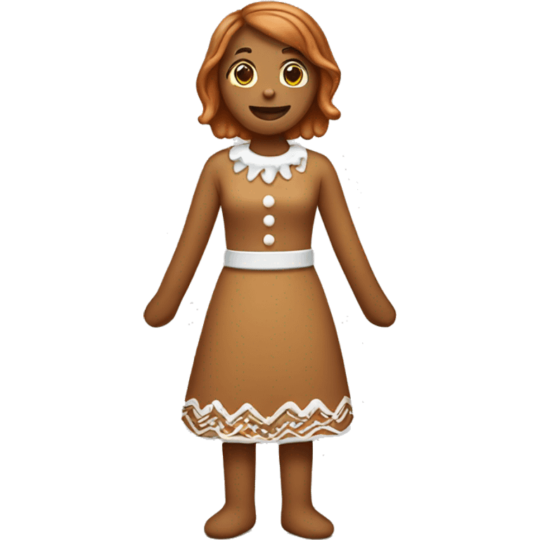 Gingerbread girl full body emoji