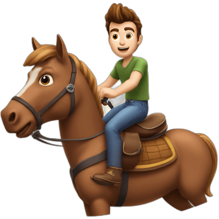 Jimmy Neutron v neck riding horse emoji