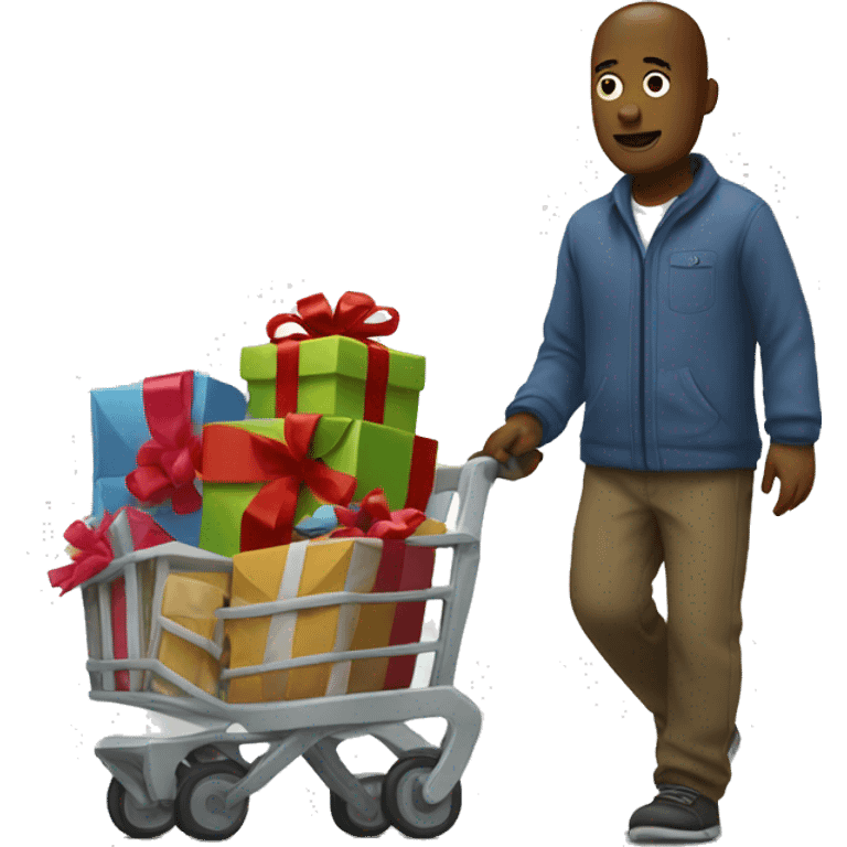 Walking out with gifts  emoji