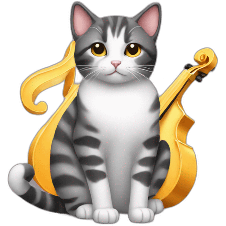 Cat holding a melodies  emoji