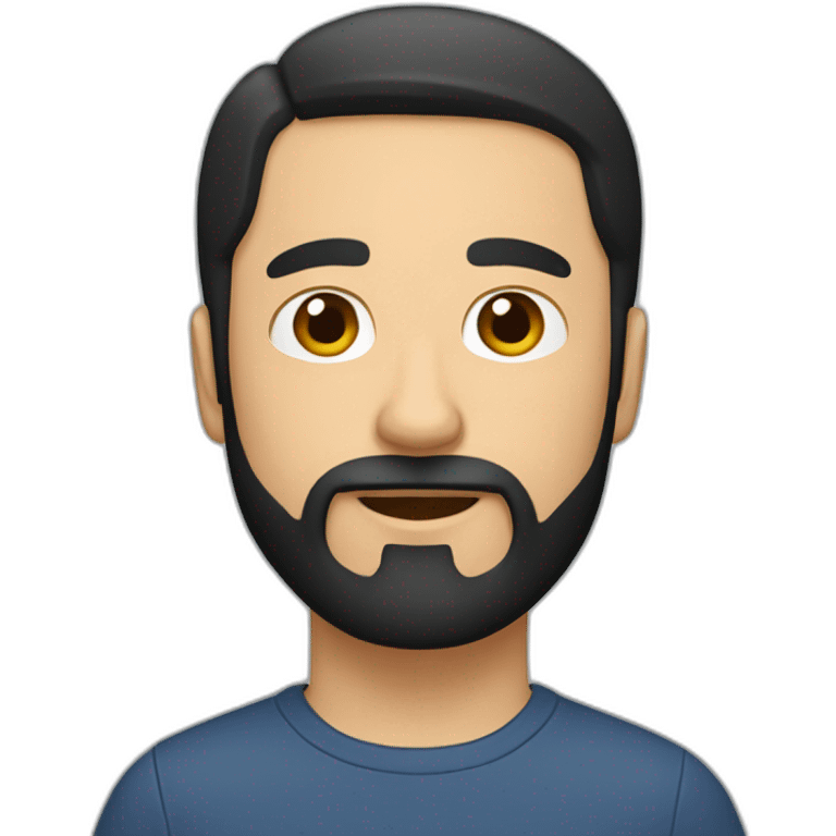 caucasian-man-with-black-hair-and-beard-with-a-beagle emoji