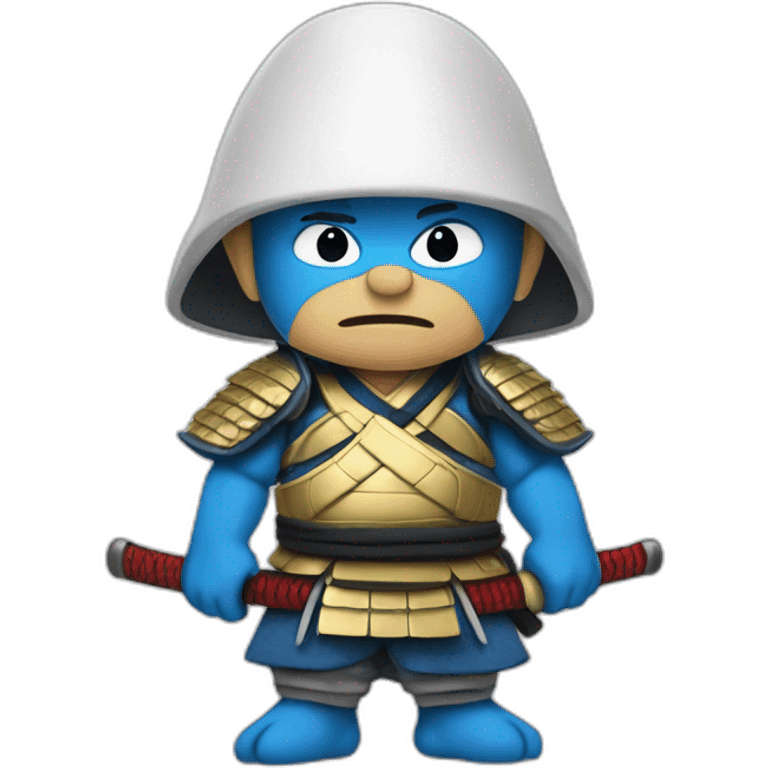 Smurf samurai emoji