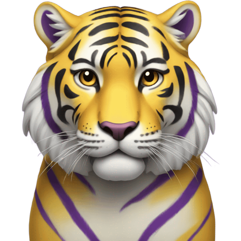 Yellow and purple tiger  emoji