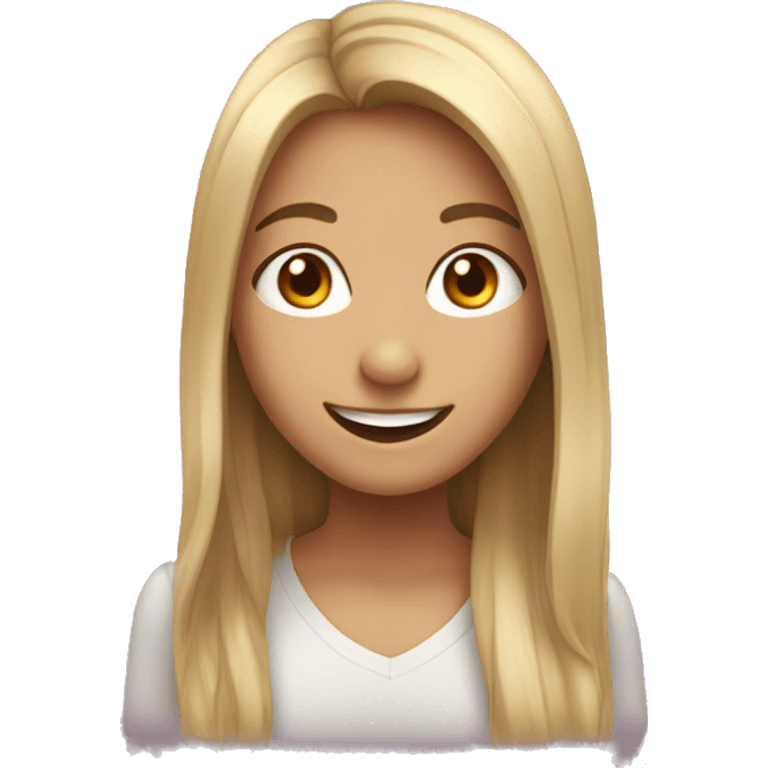 smiling girl with long hair emoji