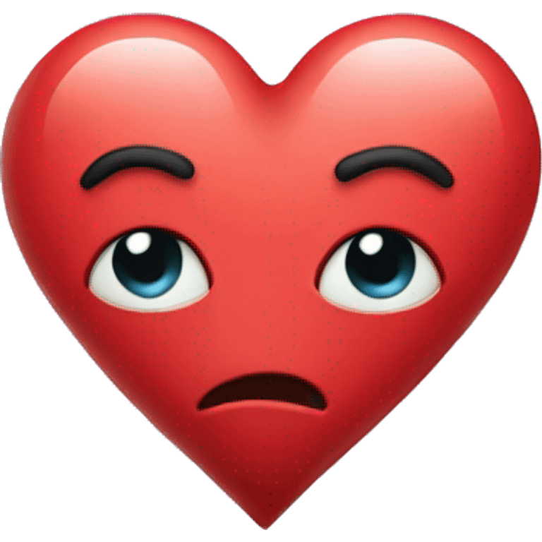 heart with a weird face emoji