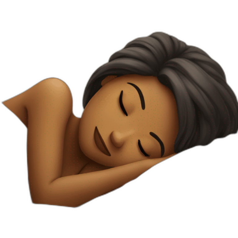 Girl in bed sleeping emoji