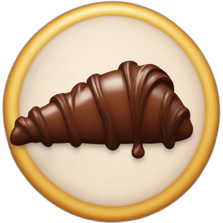 Chocolate whipped crossiant emoji