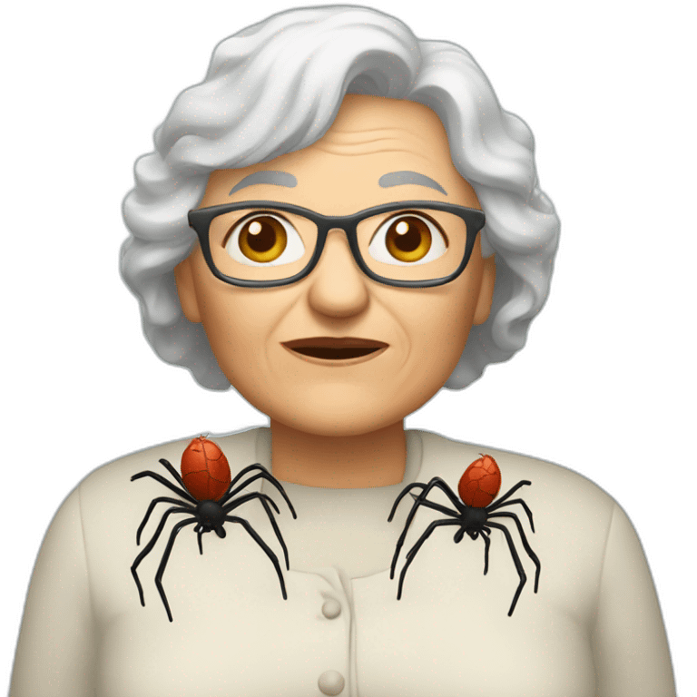 A grandma eat spiders emoji