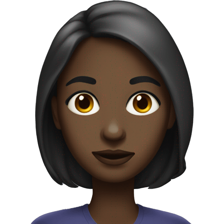 dark-skinned female parody portrait emoji