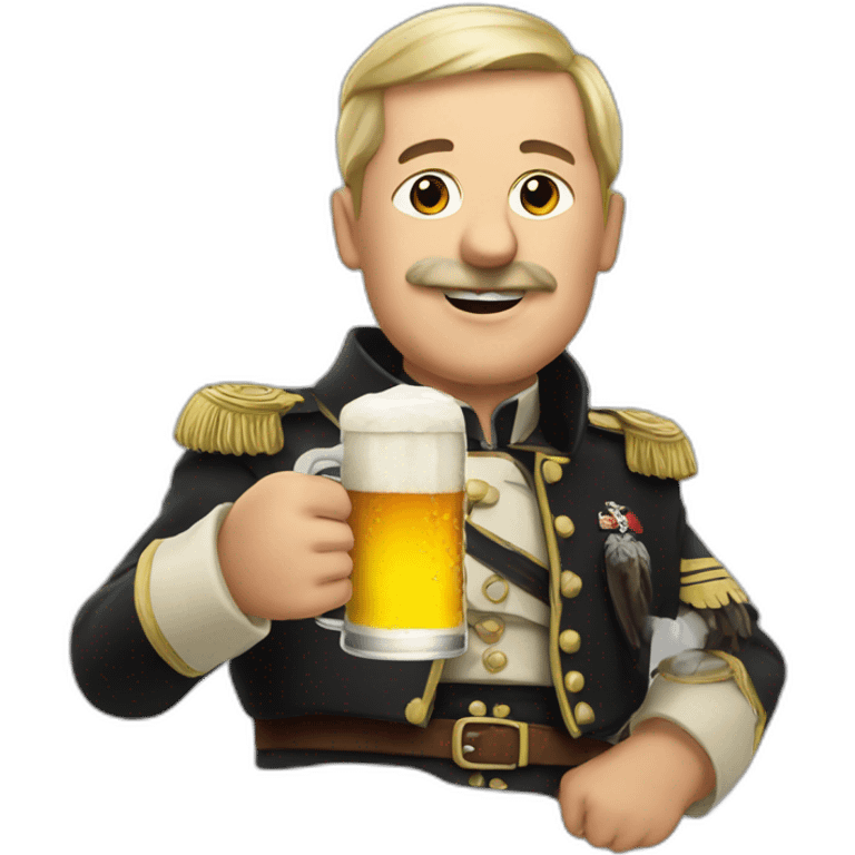 adolf with a beer emoji