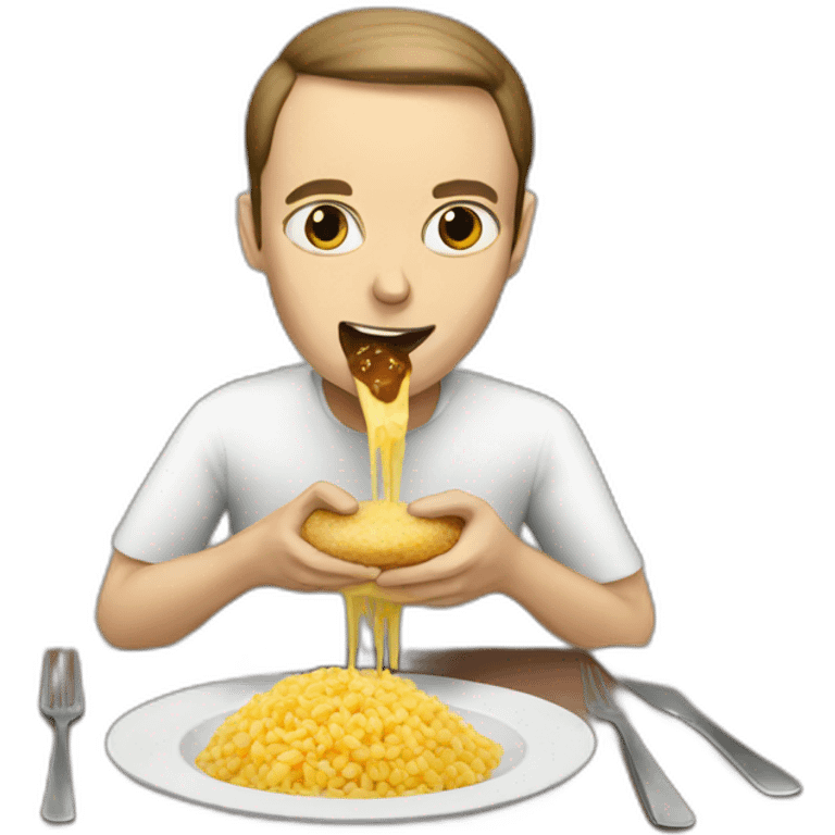 siamese eating macron emoji