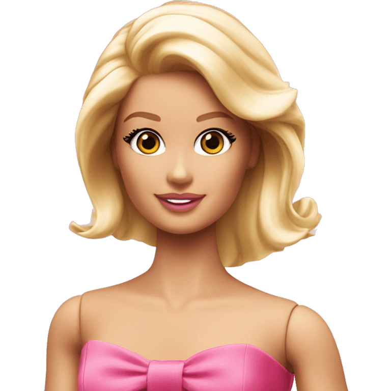 Barbie pink rose emoji