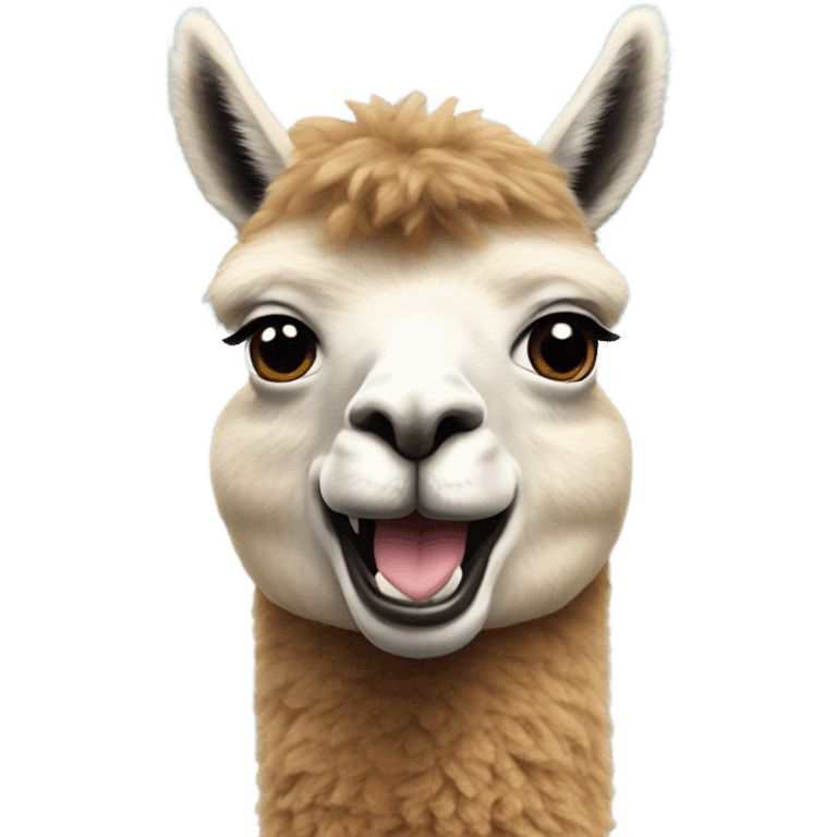 Alpaca with a shark fin  emoji