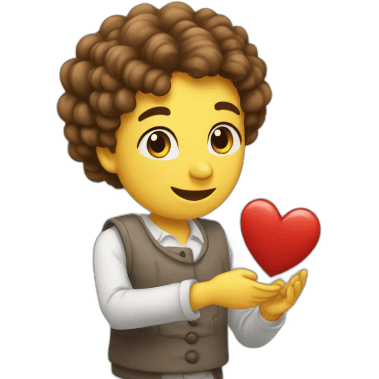 Abbeille et coeur emoji