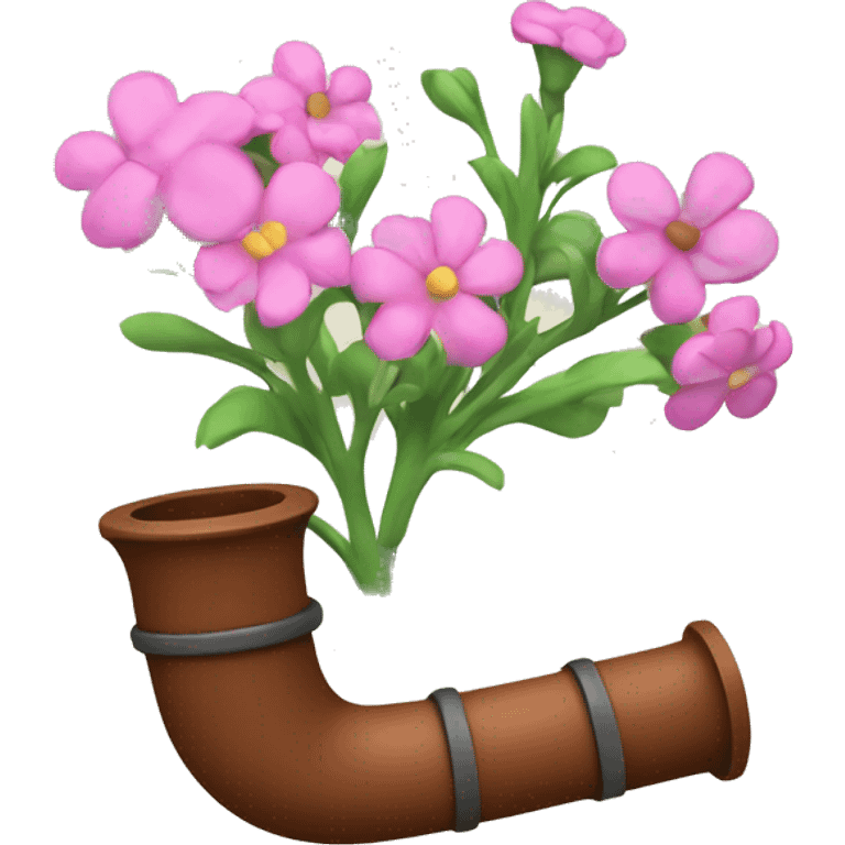 pipe with flowers emoji