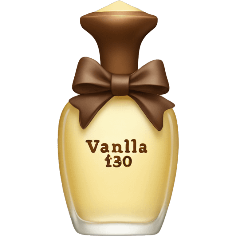 vanilla perfume with a brown bow emoji