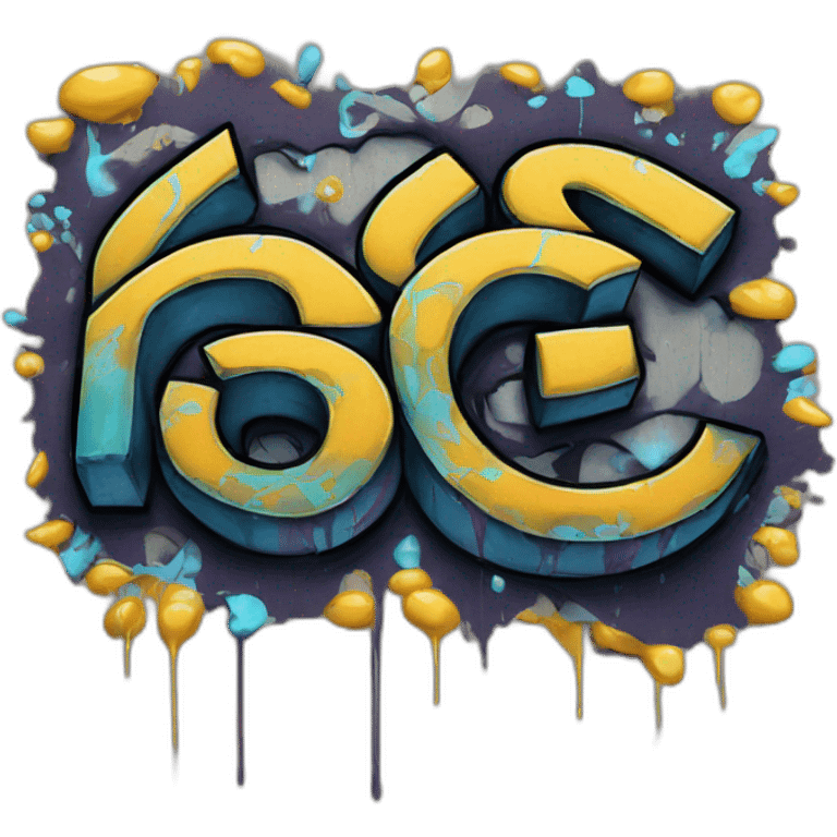 graffiti of the words "GG" emoji