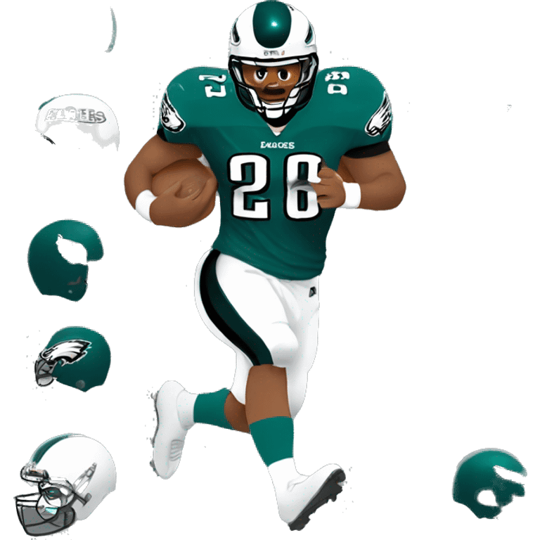 Football player Philadelphia eagles running back Barkley  emoji