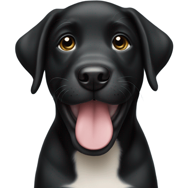 Happy black lab puppy emoji