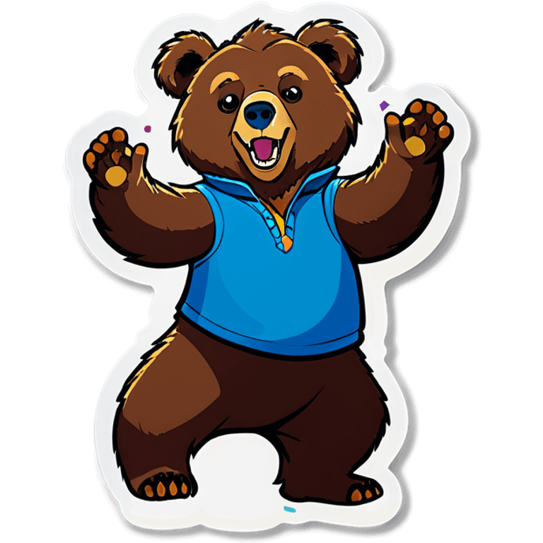 bear disco dancing  emoji