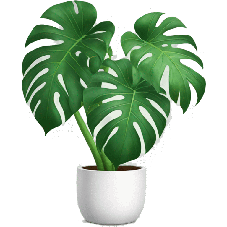 Monstera plant in a white planter  emoji