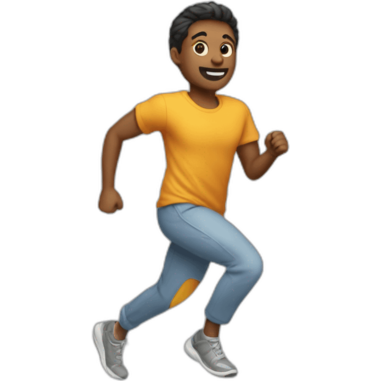 Running from the side in casual attire emoji