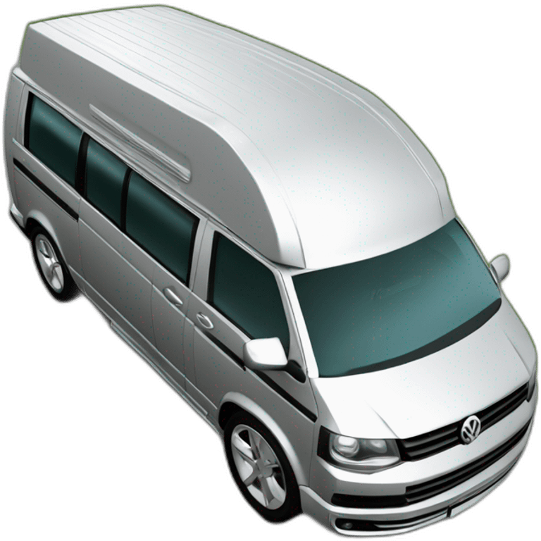 VW T5 California camping bus unicolor silver emoji