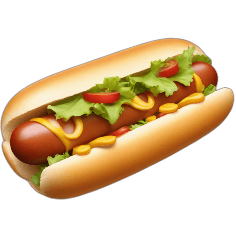 hot dog with salade emoji