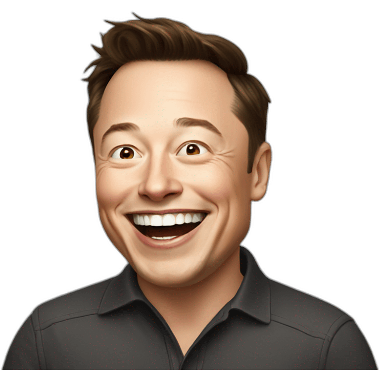 Elon Musk who laughs emoji