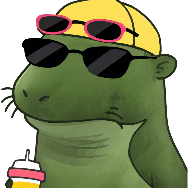 Otter with sunglasses emoji