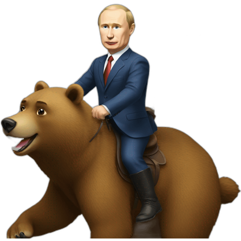 Putin riding bear emoji