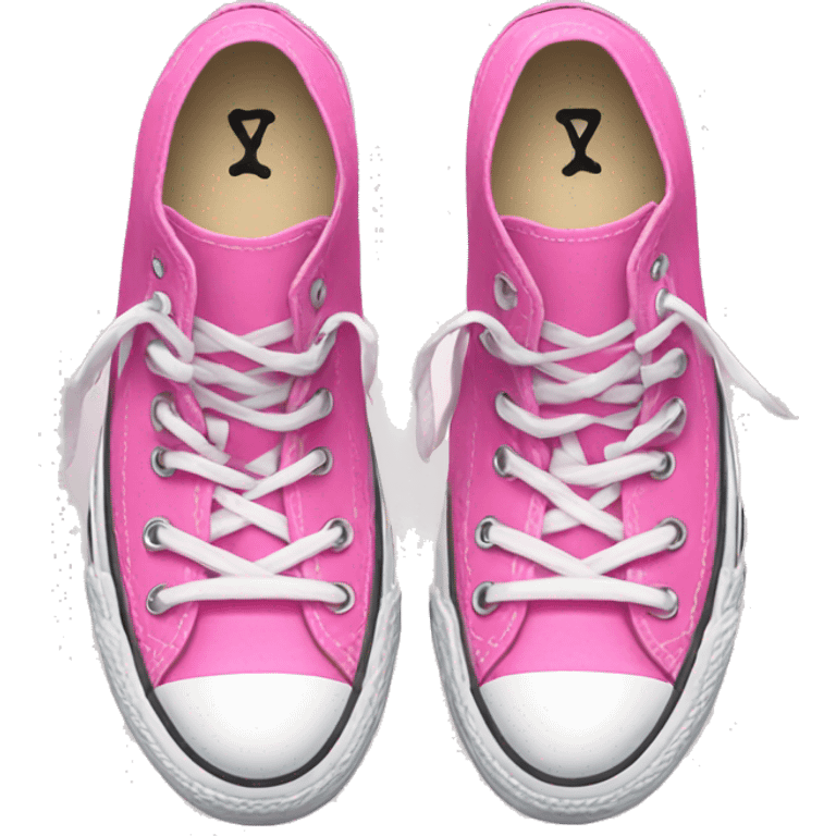 Pink shoes converse  emoji