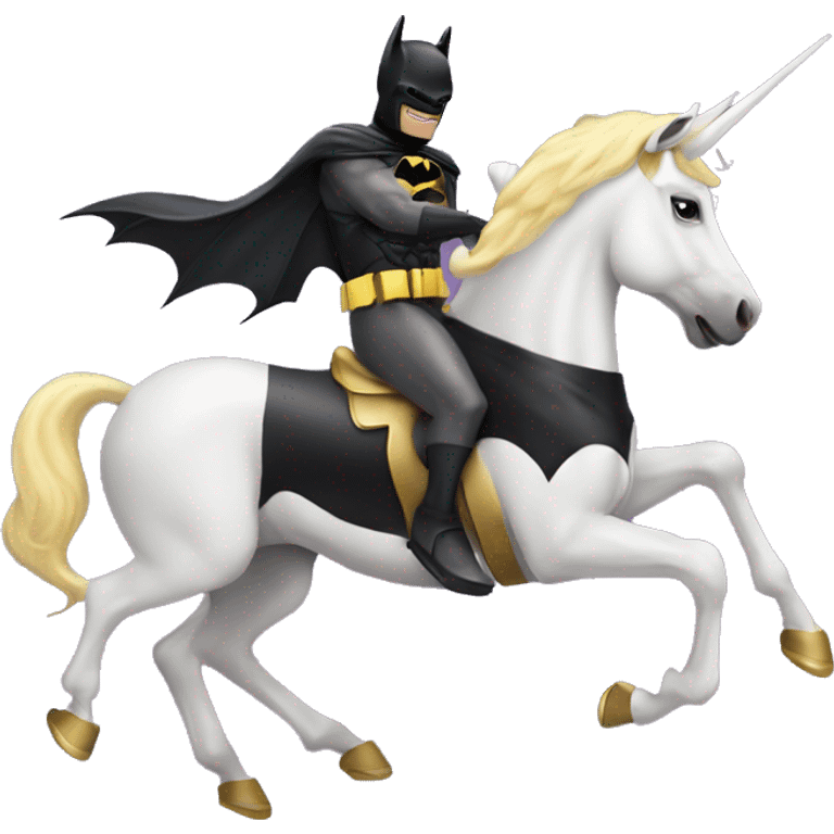 michael jordan dressed as batman riding a unicorn emoji