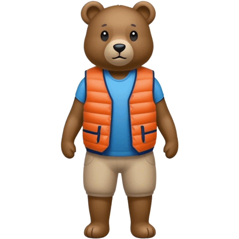 ours debout avec gilet par balle emoji