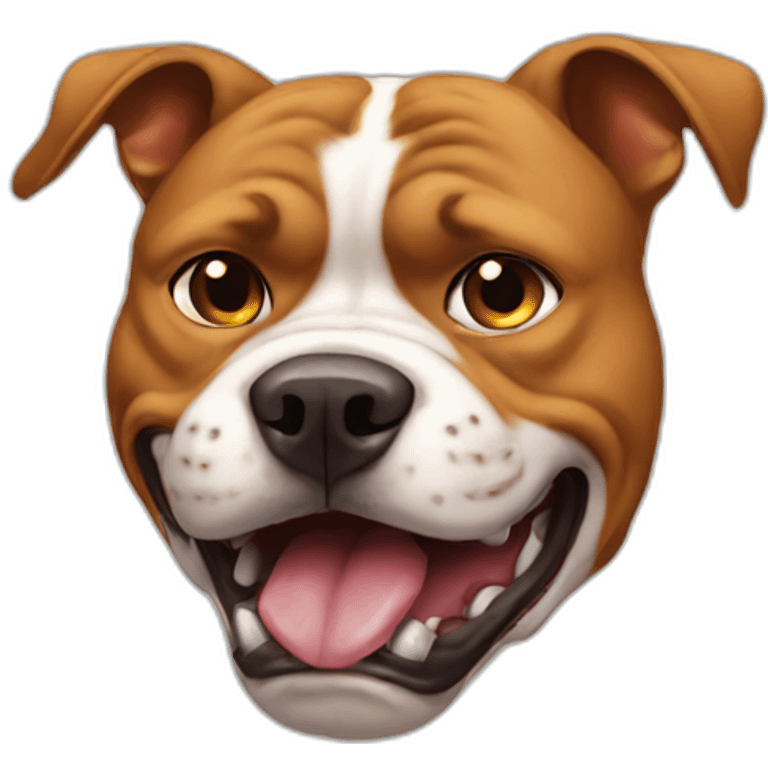 angry pitbull barking at a cat emoji