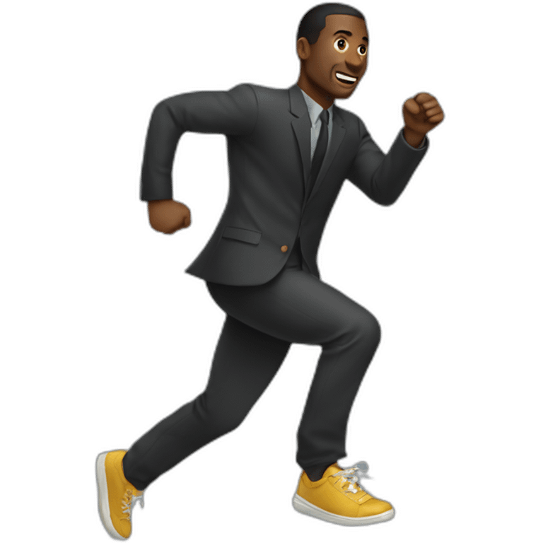 Black man chasing you emoji