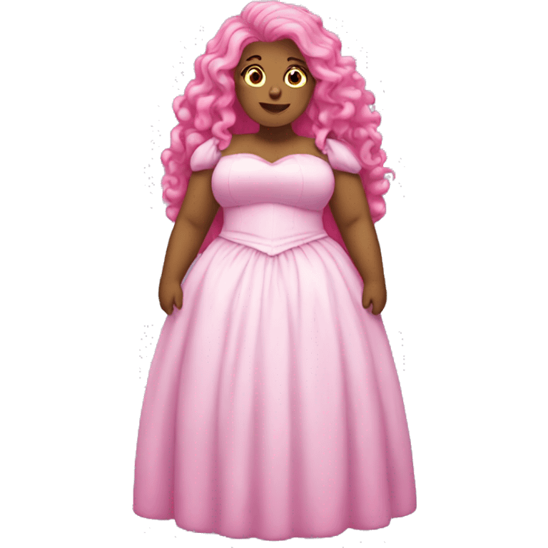 fat beautiful pink haired princess emoji