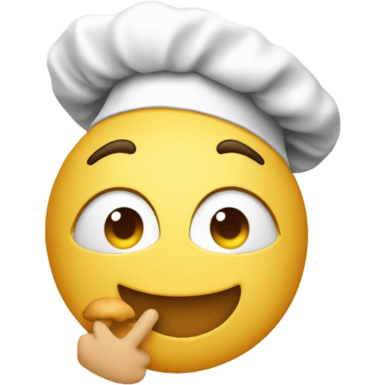 Emoji with chef hat blowing kiss emoji