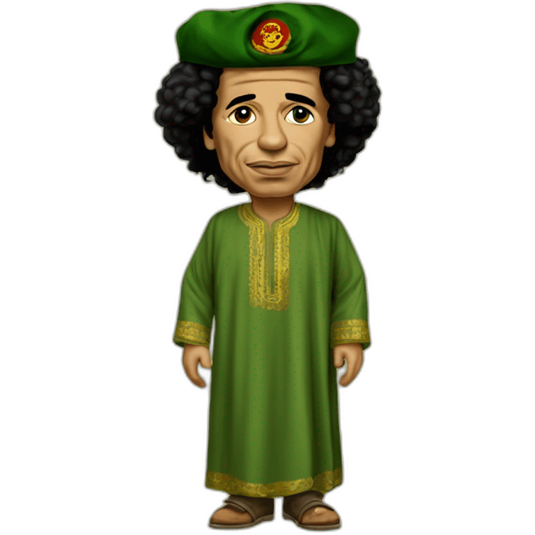 Muammar Gaddafi with libyan clothes emoji