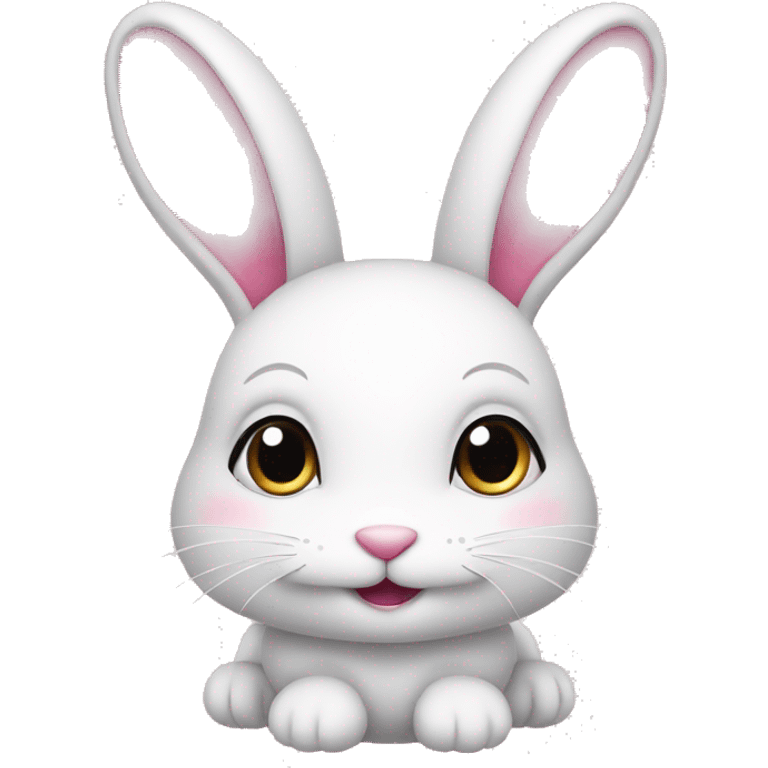 Cute bunny pink emoji