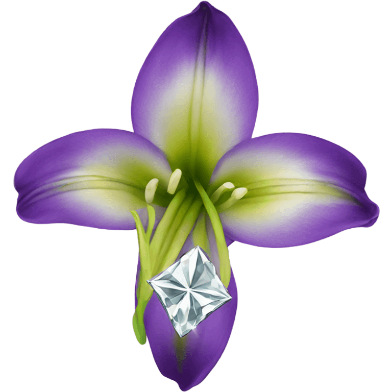 Lily with diamonds on it  emoji